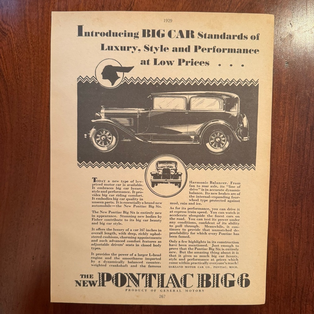 Vintage Dodge & Pontiac Car Advertisement